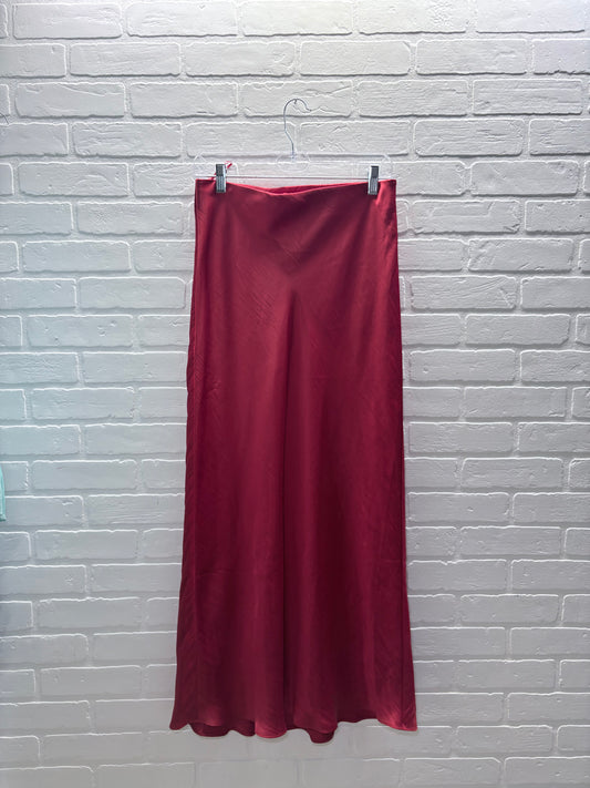 Z Supply Satin Maxi Skirt – Deep Red | Size Medium