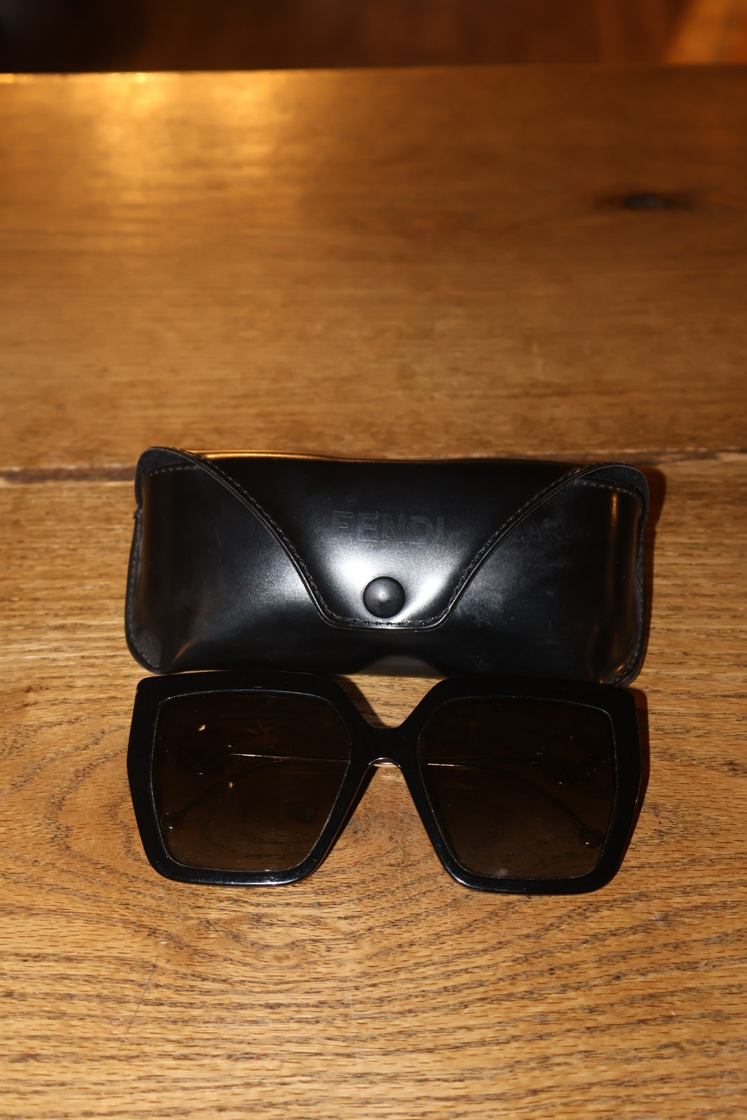 Fendi Oversized Square Black Sunglasses