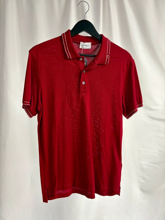 Salvatore Ferragamo Made in Italy Logo-Collar Polo Shirt