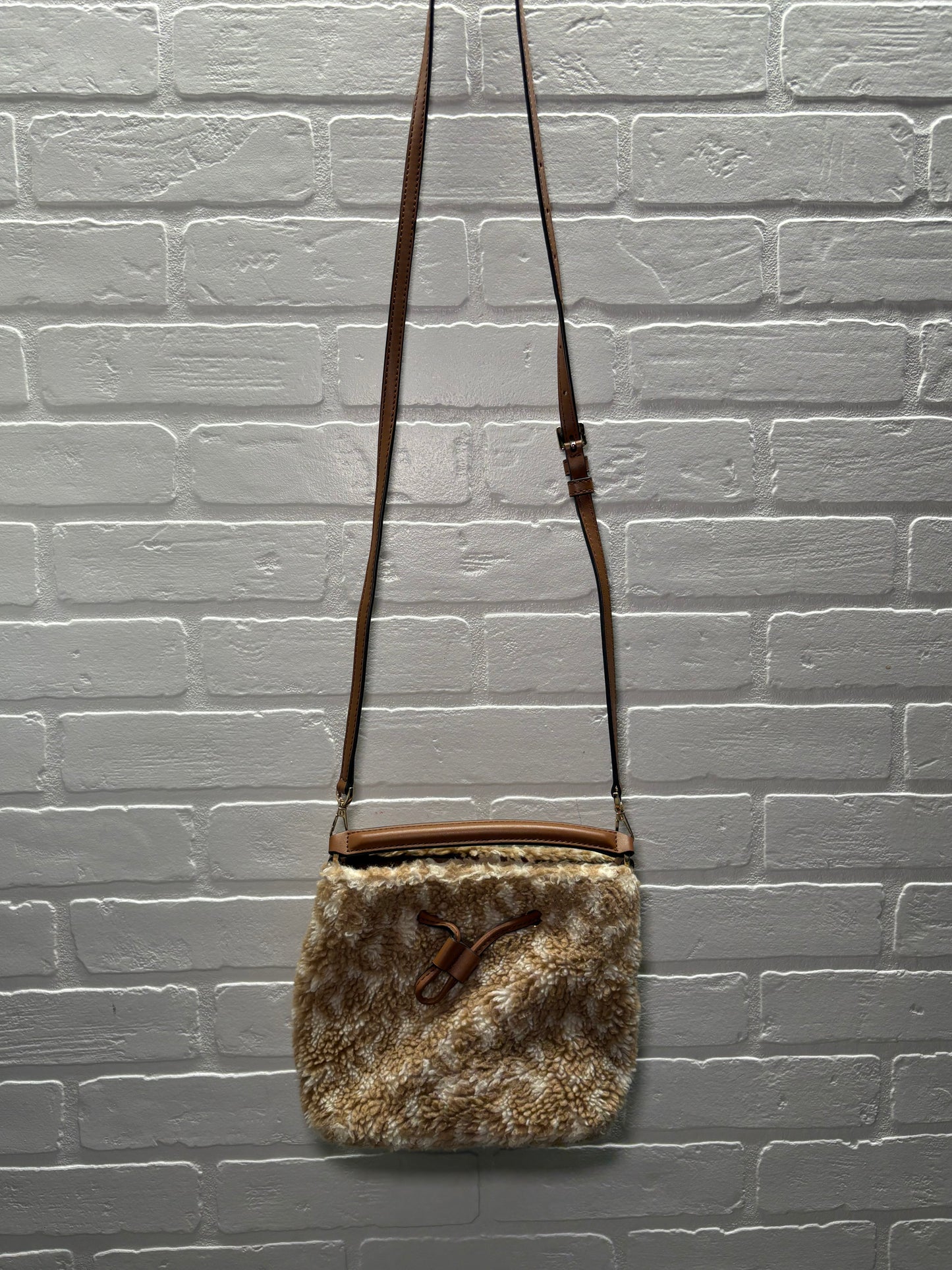 Michael Kors Shearling Check Crossbody Bag