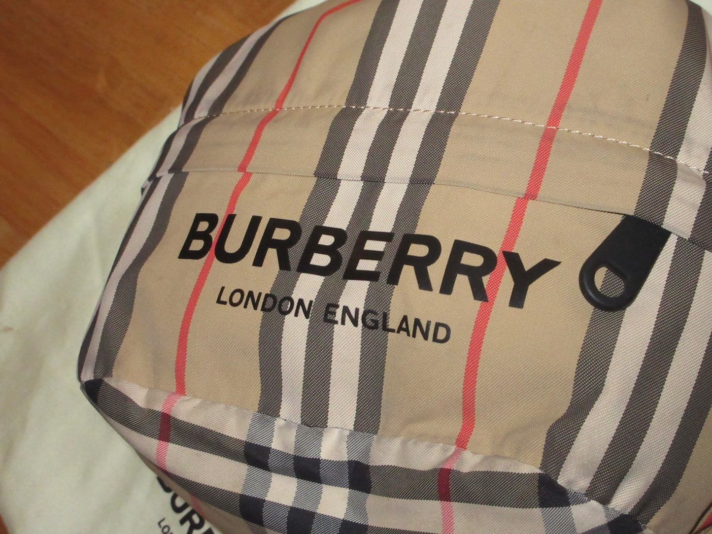 Burberry Packable Logo Drawstring Backpack