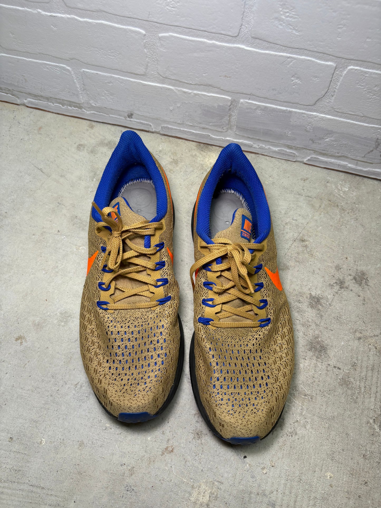 Nike Men’s Running Shoes Tan Blue Orange Athletic Sneakers