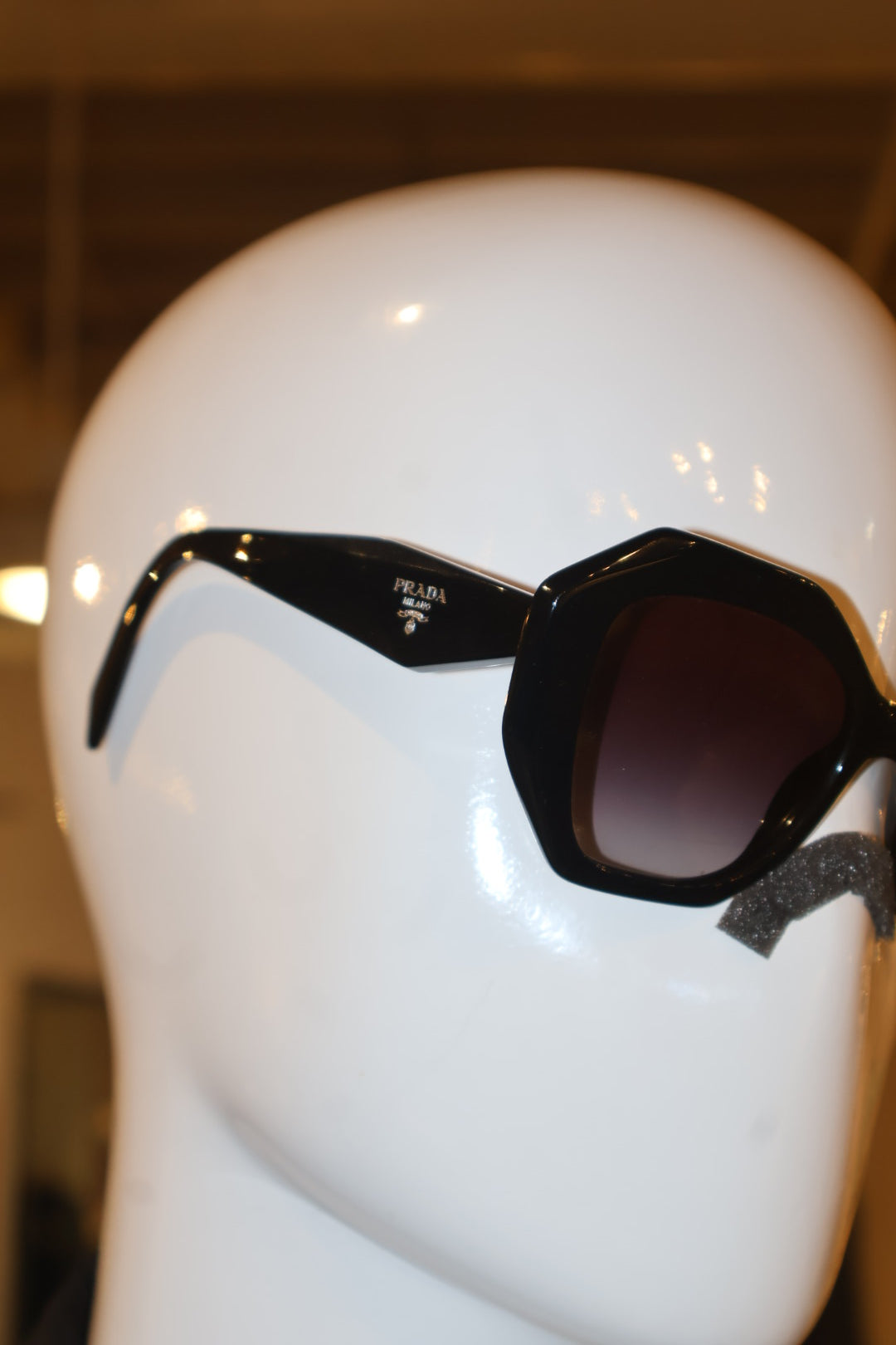 Prada Oversized Geometric Black Sunglasses
