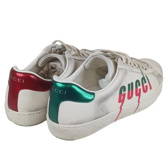 Gucci Ace Blade Distressed Sneaker