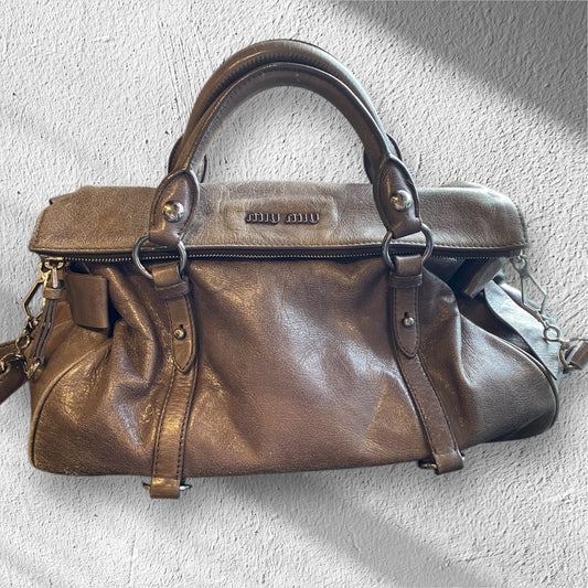 Mui Mui Vitelli Lux Bow Bag