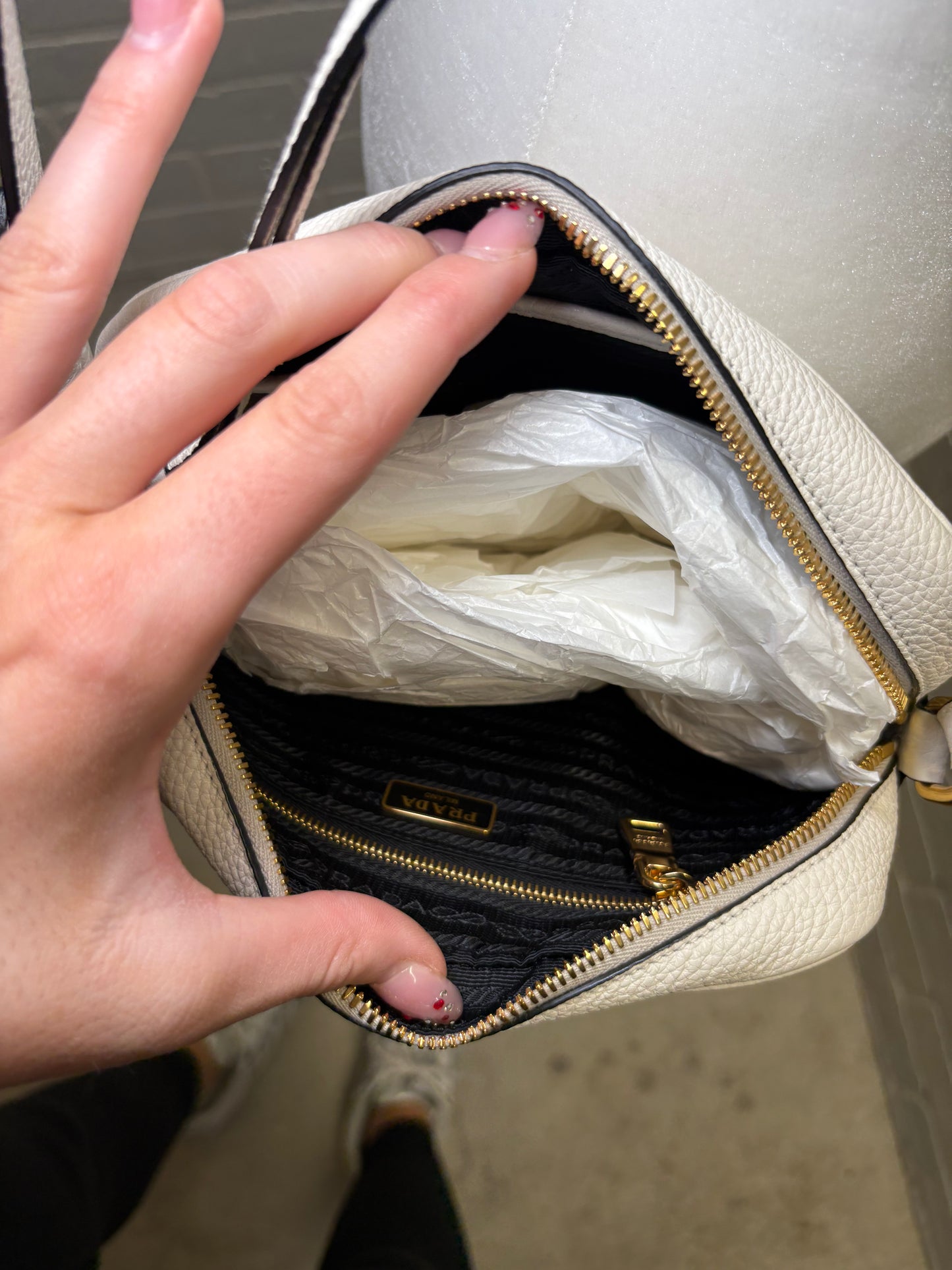 Prada Vitello Phenix leather camera bag