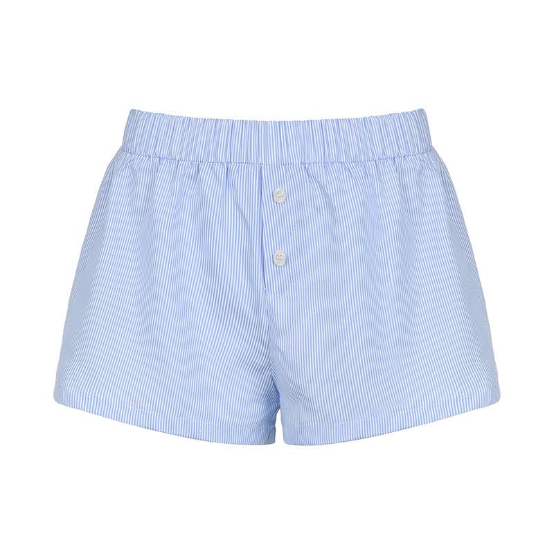 HIDDENBRAND - Hang out Baby Blue Stripe Boxer Shorts - 2 COLORS: Pink / L