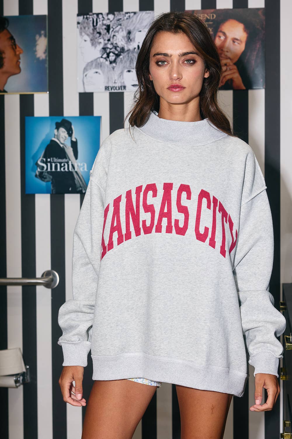 Kansas City Mock Neck Crew