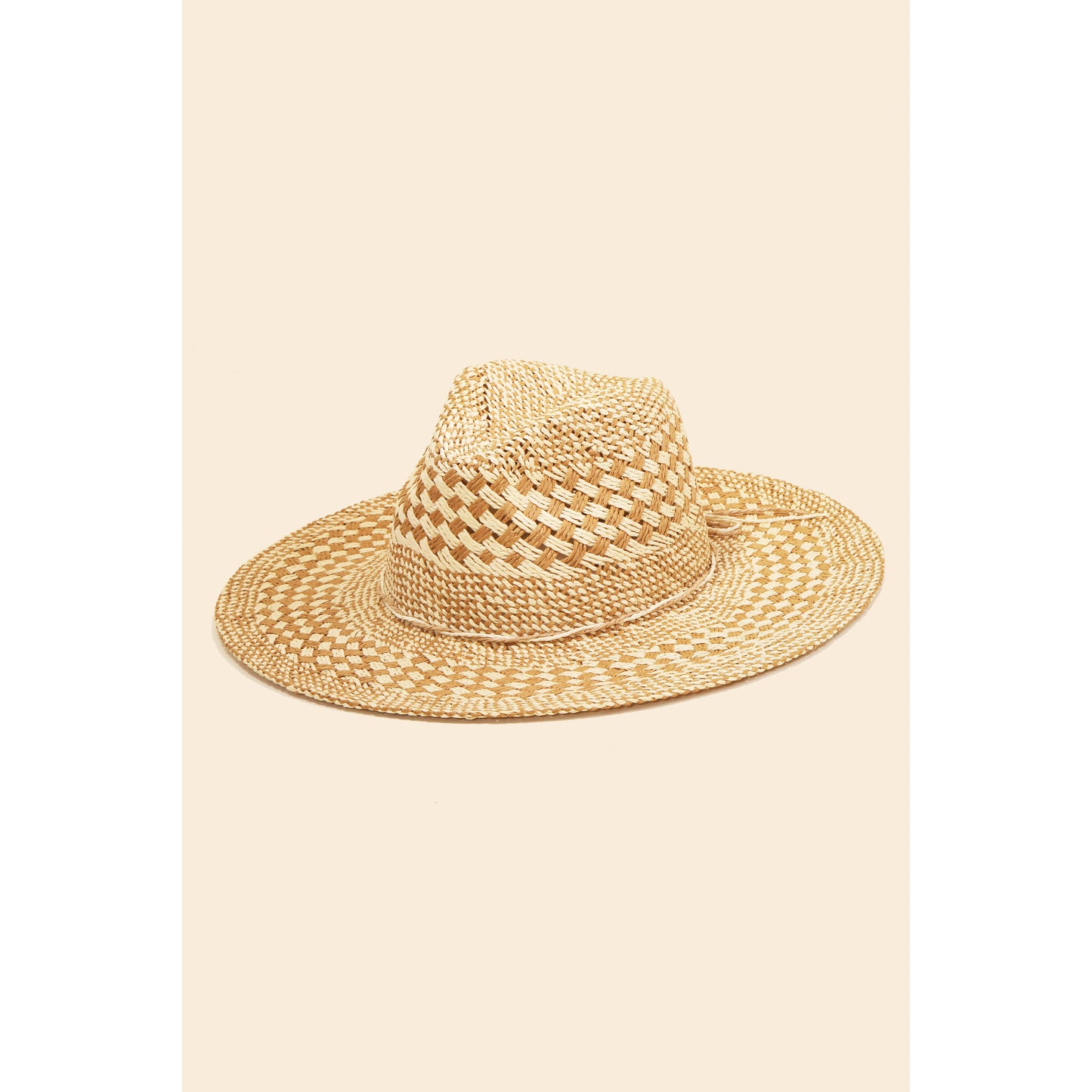 Anarchy Street - Checkered Straw Weave Sun Hat: FU