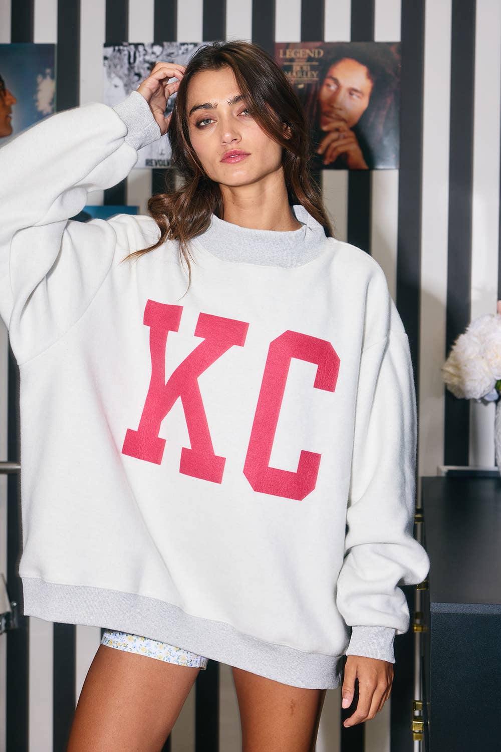 Kansas City Mock Neck Crew