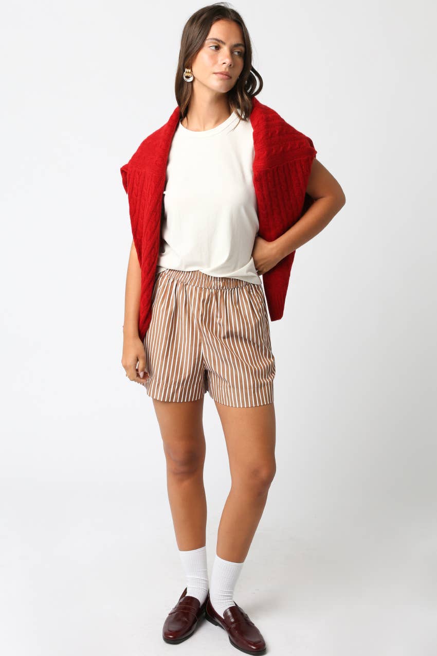 Olivaceous - Maia Classic Crewneck T-Shirt: White / Contemporary / L