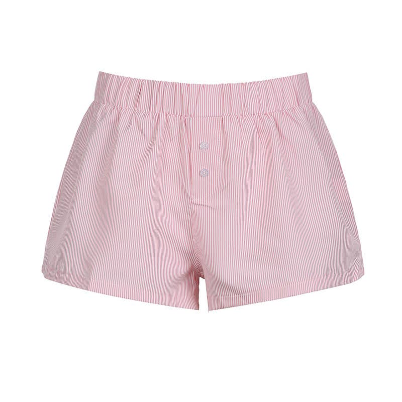 HIDDENBRAND - Hang out Baby Blue Stripe Boxer Shorts - 2 COLORS: Pink / L