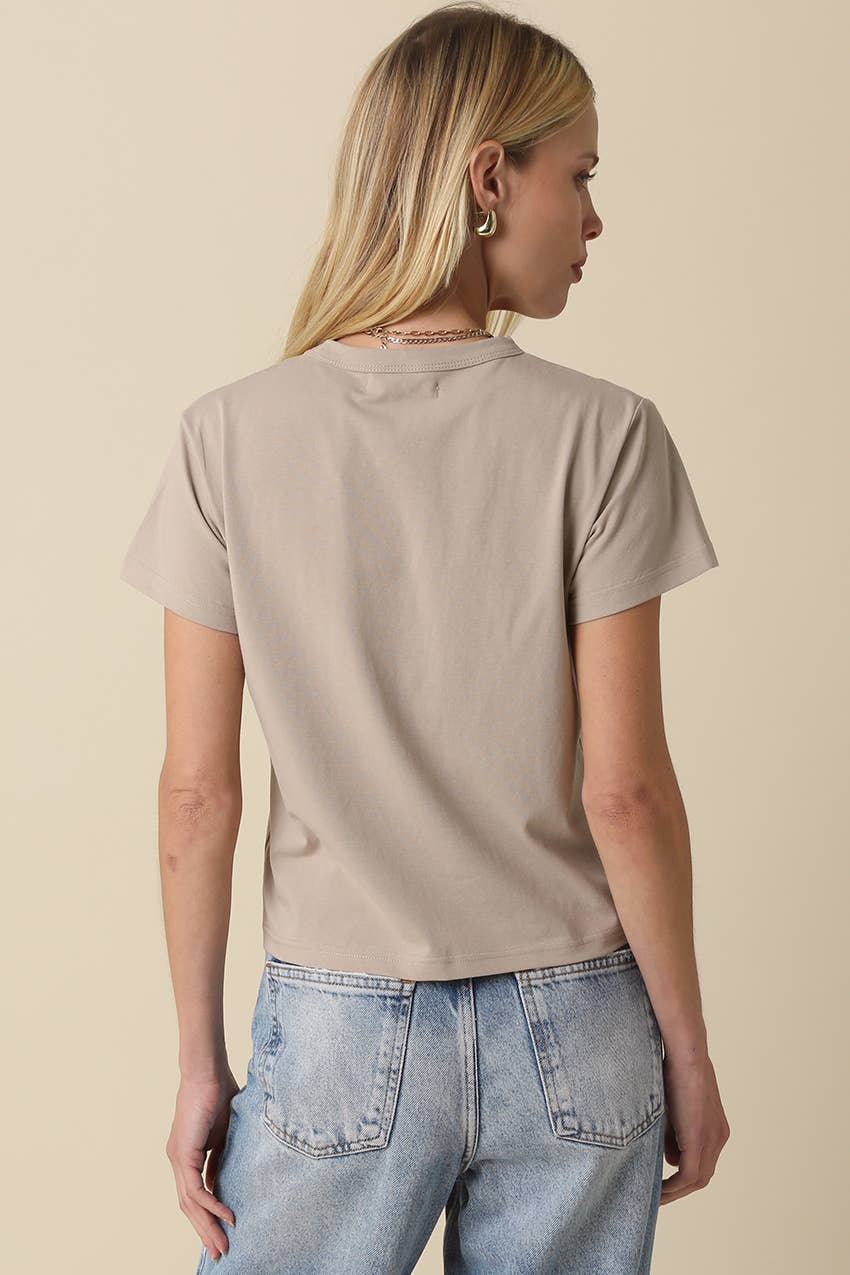 Olivaceous - Maia Classic Crewneck T-Shirt: White / Contemporary / L